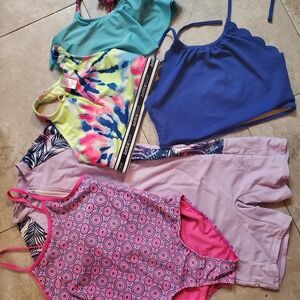 Justice Kids Swimwear Set - Blue, Pink, Multicolor